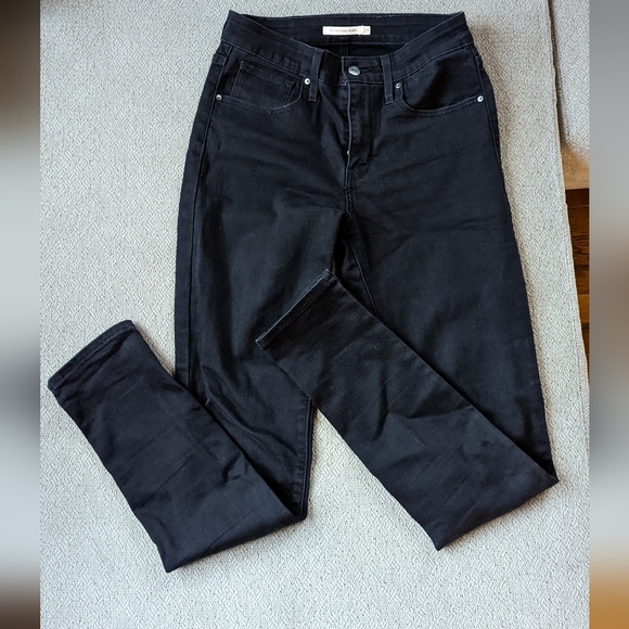 Levis 721 high rise skinny jeans, black, 27 - Picture 1 of 1